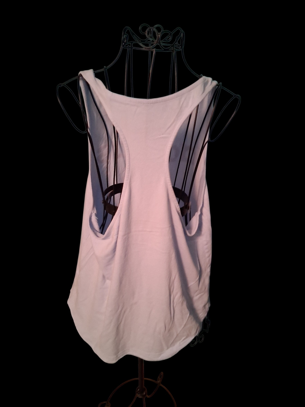 adidas Women's Light Blue Logo Tank Top - Picture 4 of 4